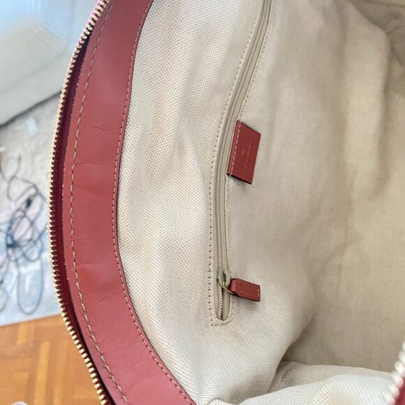Authentic Gucci Canvas & Pink Leather Shoulder Bag - Picture 7 of 16